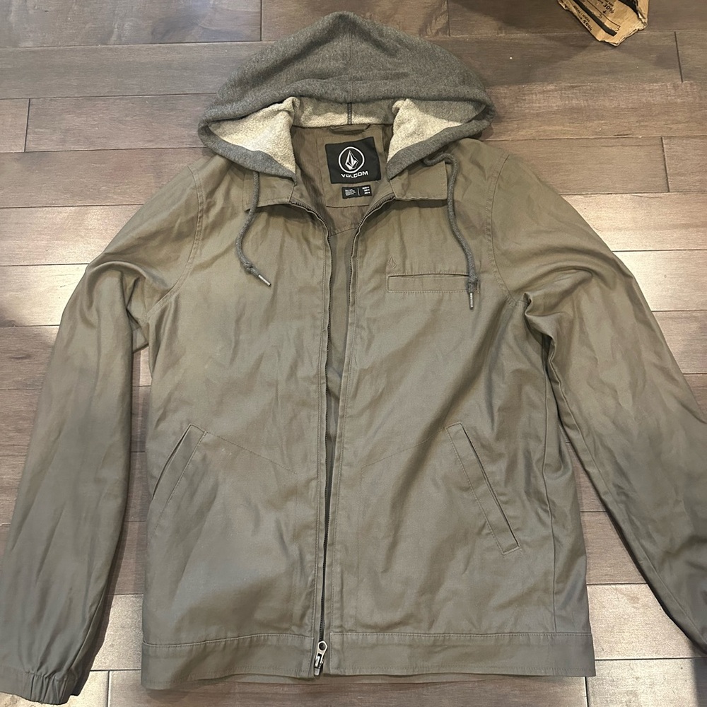 Volcom Men's Grey Hooded Jacket